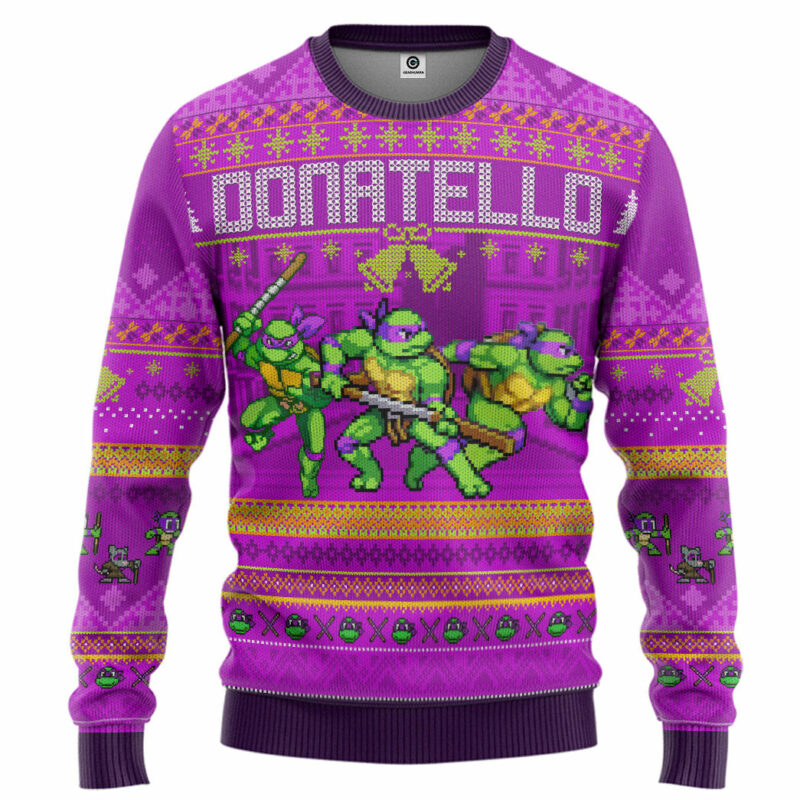 3D Donatello TMNT Ugly Christmas Style Custom Ugly Sweater