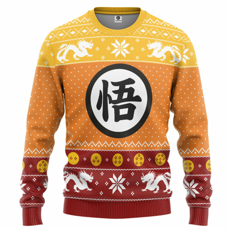 3D Dragon Ball Z Goku Ugly Christmas Ugly Sweater