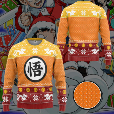 3D Dragon Ball Z Goku Ugly Christmas Custom Ugly Sweater