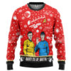 3D S.T Beam Me Up Santa Custom Ugly Sweater