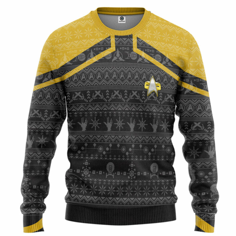 3D S.T Picard 2020 Yellow Ugly Christmas Ugly Sweater