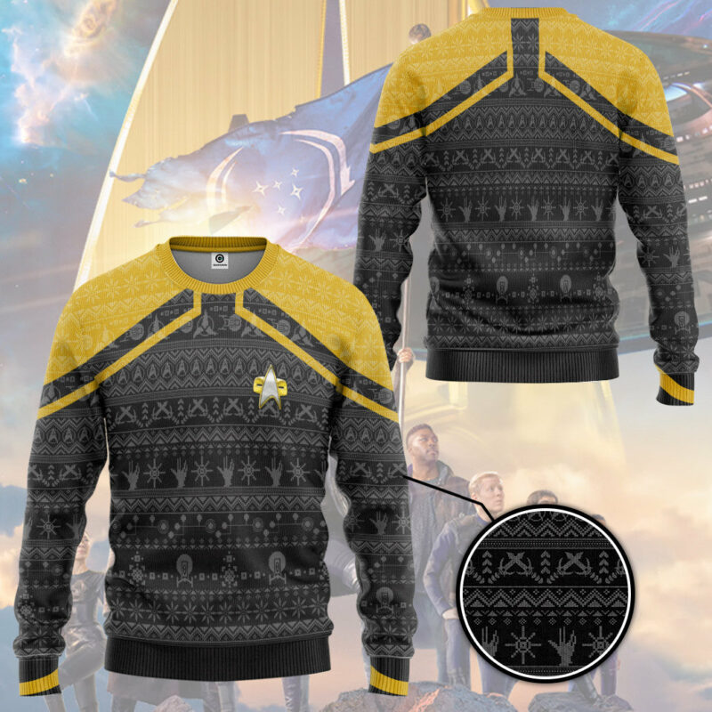 3D S.T Picard 2020 Yellow Ugly Christmas Ugly Sweater