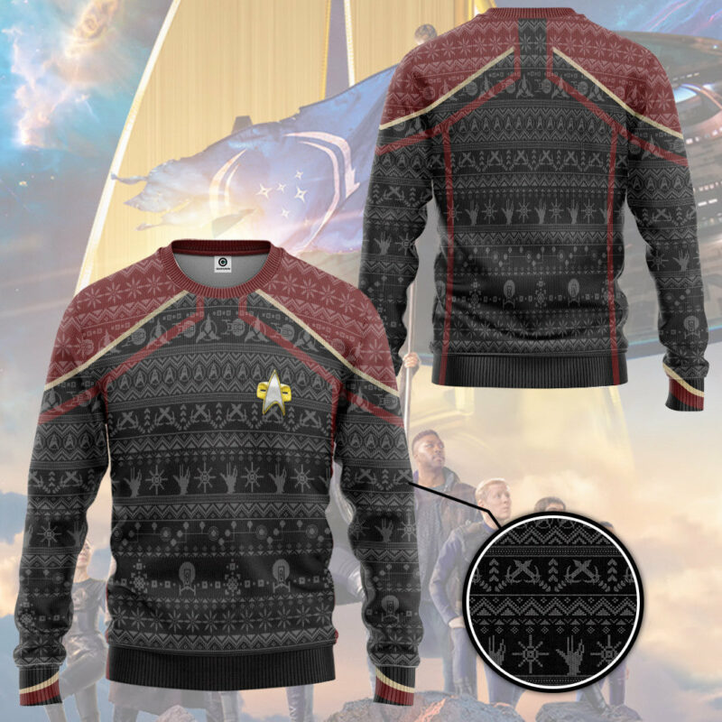 3D S.T Picard 2020 Red Ugly Christmas Ugly Sweater