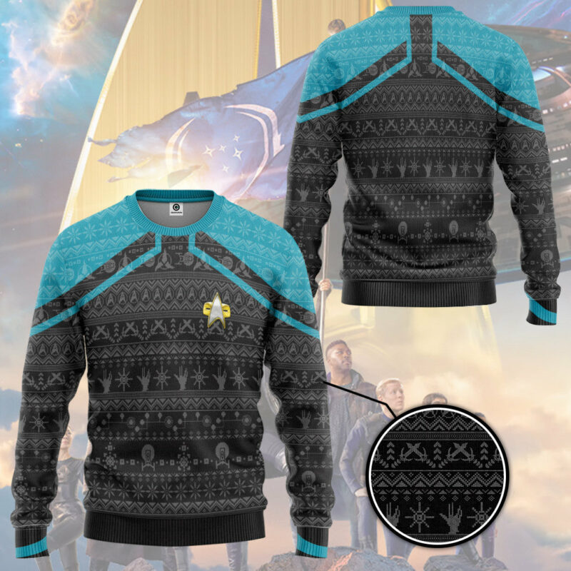 3D S.T Picard 2020 Blue Ugly Christmas Ugly Sweater