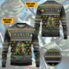 3D TMNT Turtles Ugly Christmas Style Personalized Custom Name Ugly Sweater