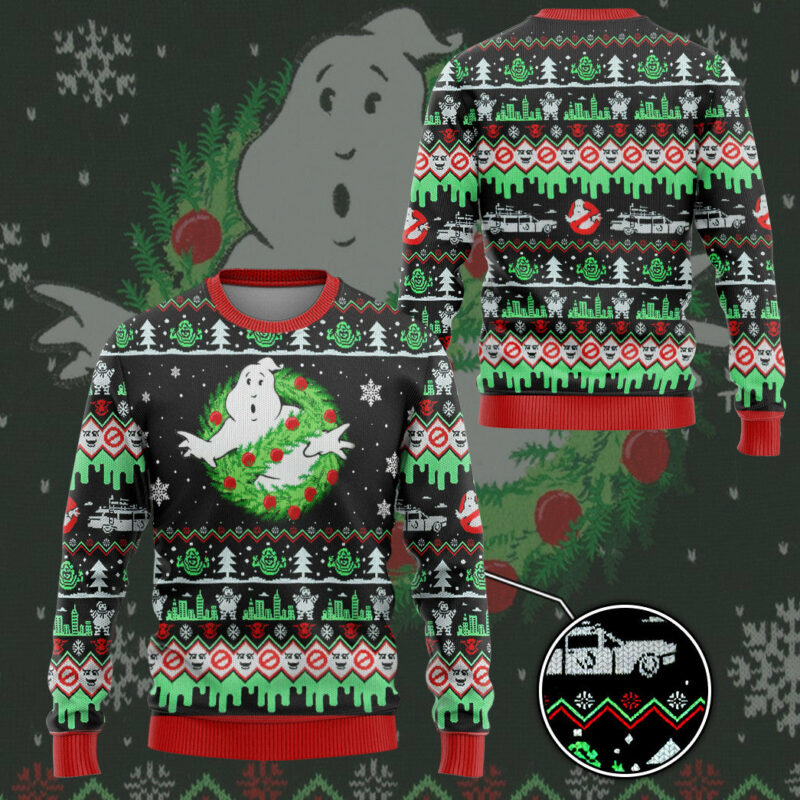 3D Ghostbuster Christmas Edition Custom Ugly Sweater