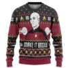 3D Make It Snow With Captian Jean-Luc Picard Christmas Custom Ugly Sweater