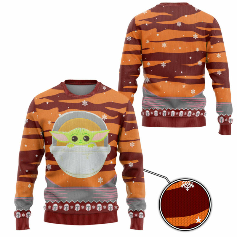 3D SW Baby Yoda Ugly Christmas Edition Custom Ugly Sweater