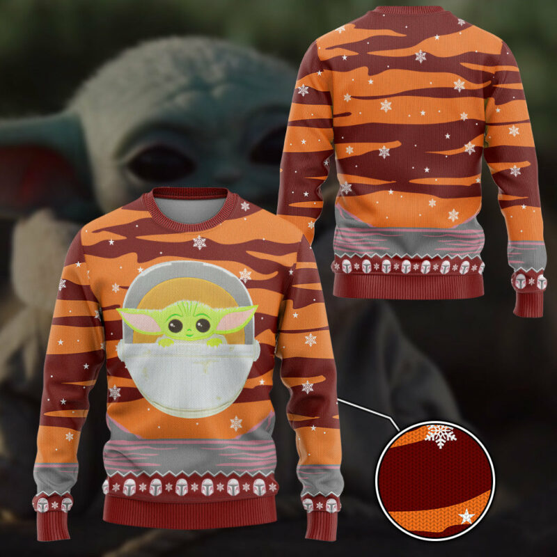 3D SW Baby Yoda Ugly Christmas Edition Custom Ugly Sweater