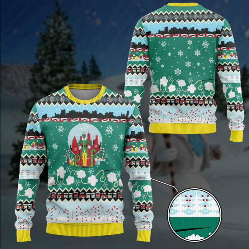 3D Buddy The ELF Christmas Edition Ugly Sweater