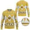 3D Mighty Morphin Yellow Ranger Christmas Custom Ugly Sweater