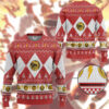 3D Mighty Morphin Red Ranger Christmas Custom Ugly Sweater