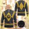 3D Power Ranger Mighty Morphin Yellow Ranger Ugly Christmas Limited Edition Custom Ugly Sweater