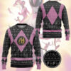 3D Power Ranger Mighty Morphin Pink Power Ranger Ugly Christmas Limited Edition Custom Ugly Sweater