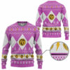 3D Mighty Morphin Pink Ranger Christmas Custom Ugly Sweater