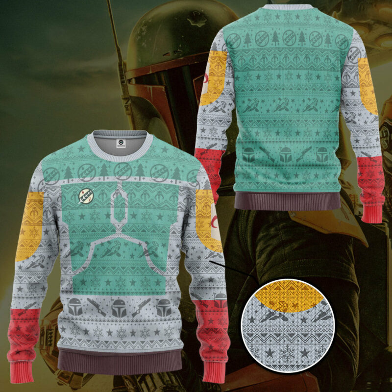 3D S.W Boba Fett Ugly Christmas Ugly Sweater