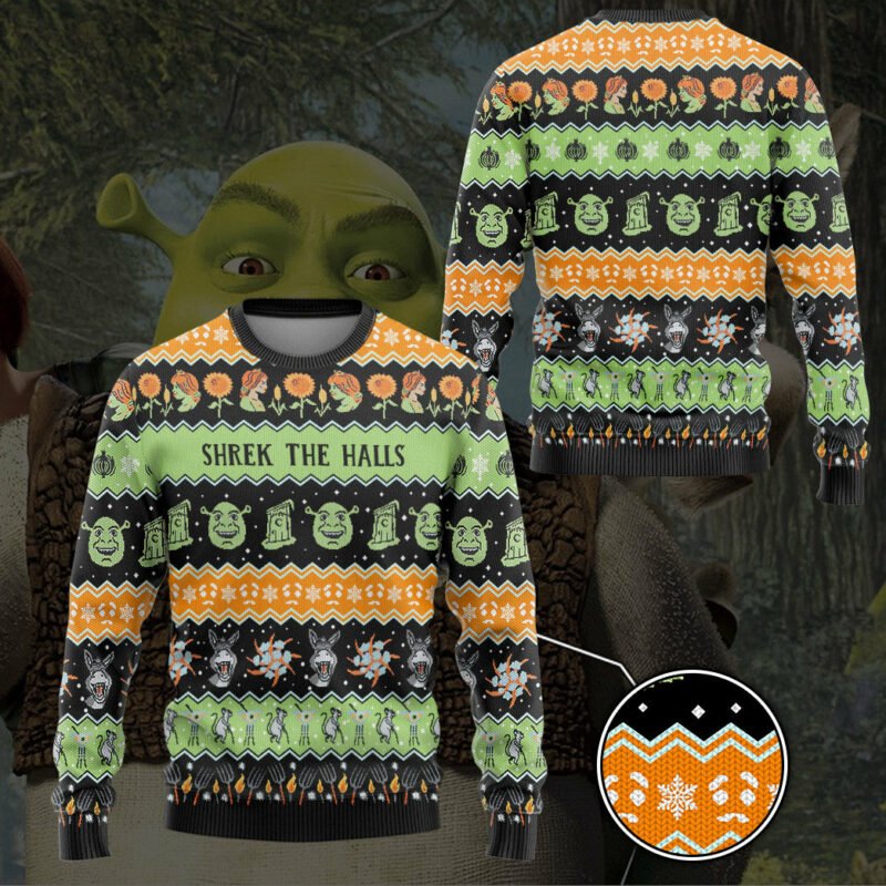 3D Shrek Ugly Christmas Custom Ugly Sweater