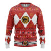 3D MMPR Red Ranger Christmas Custom Ugly Sweater