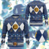 3D MMPR Blue Ranger Christmas Custom Ugly Sweater