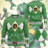 3D MMPR Green Ranger Christmas Custom Ugly Sweater