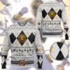 3D MMPR White Ranger Christmas Custom Ugly Sweater