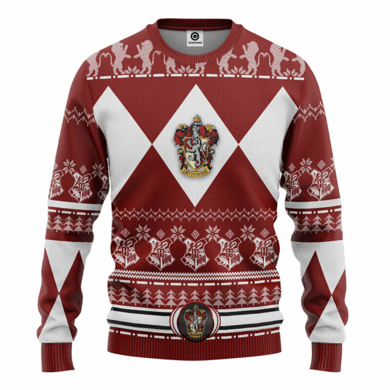 3D H.P Gryffindor House Custom Ugly Christmas Sweater