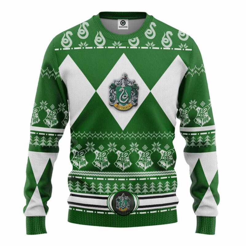 3D H.P Slytherin House Custom Ugly Christmas Sweater