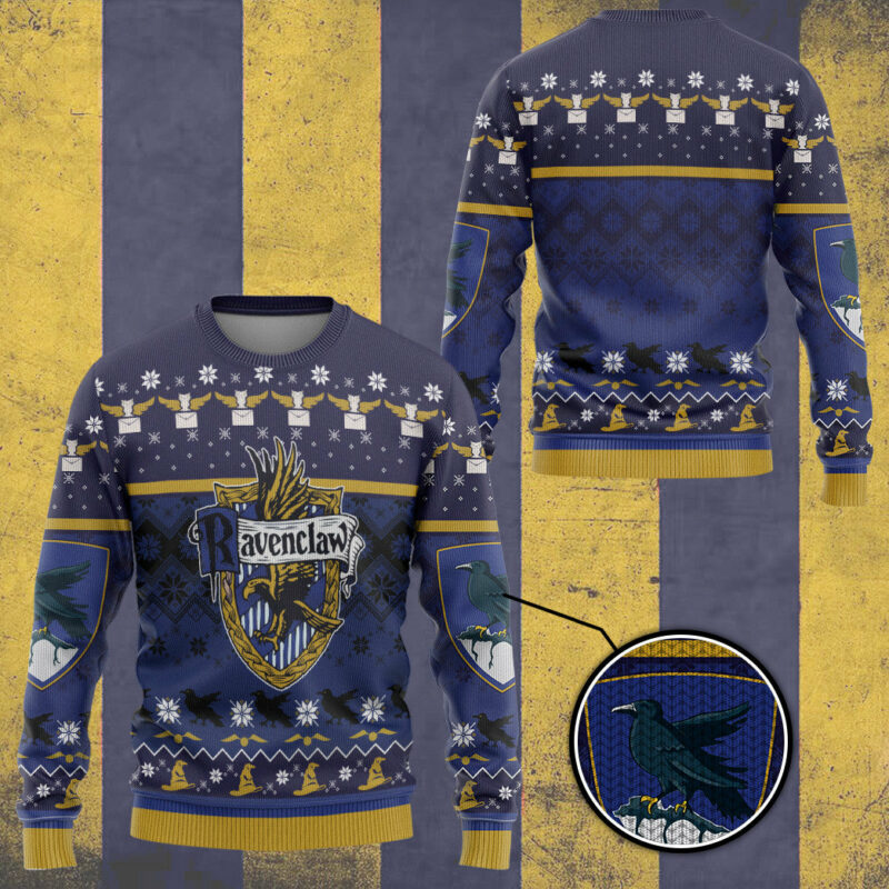 3D H.P Ravenclaw Ugly Christmas Ver 1 Custom Ugly Sweater