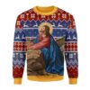 Prayer in the Garden Artwork Christmas Sweater