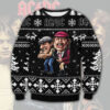 ACDC Brian Johnson Angus Young Black Ugly Christmas Sweater