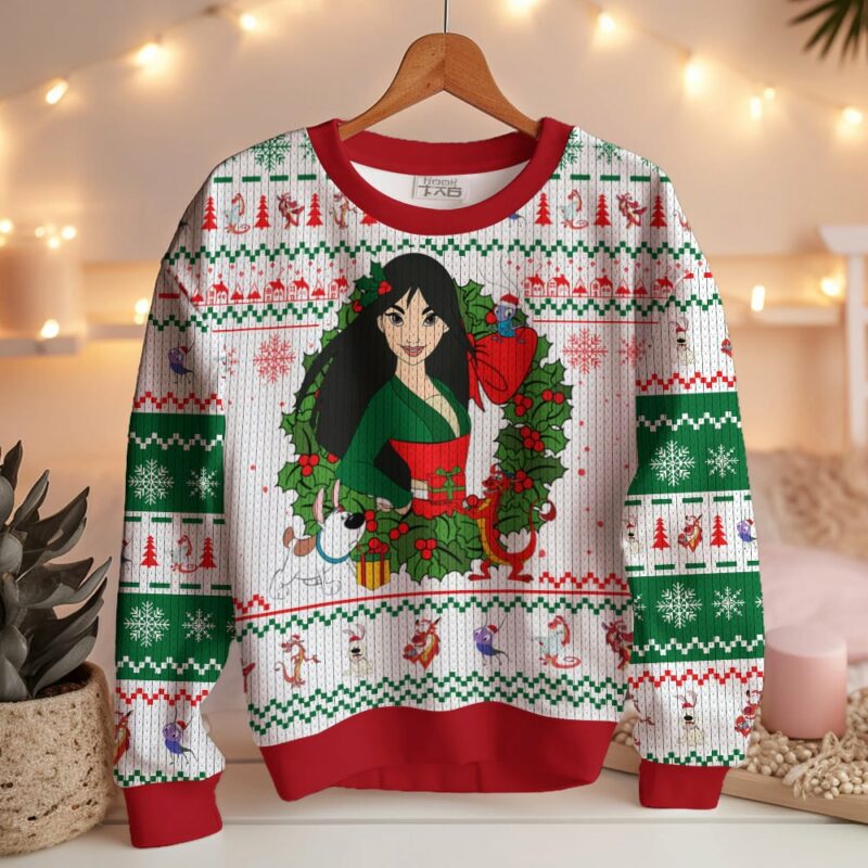 Mulan Disney Princess Christmas Ugly Sweater