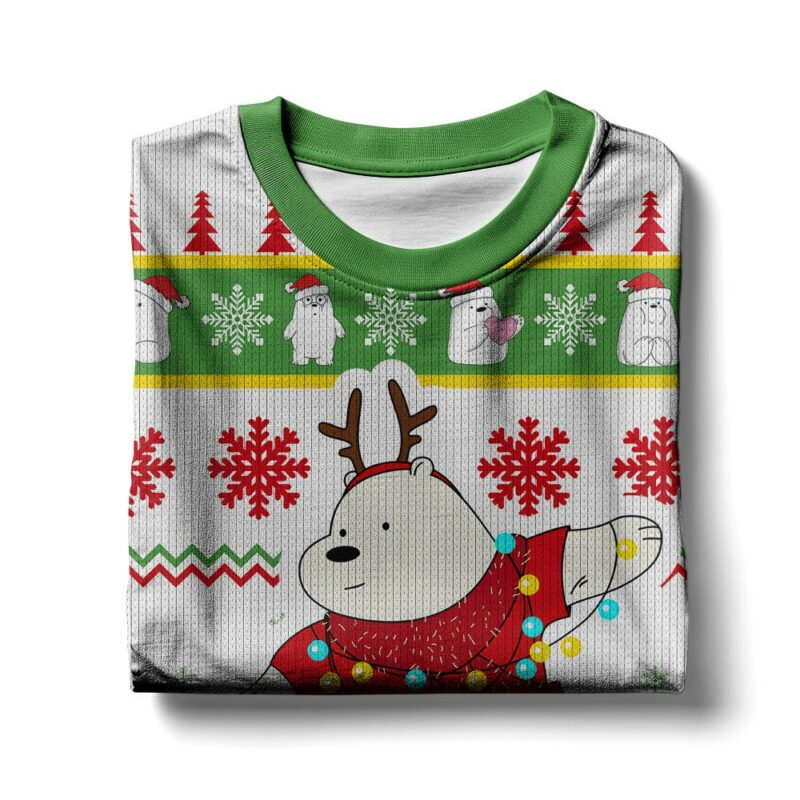 Ice Bear Wearing Sweater Christmas Ugly Sweater