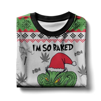 Grinch can't even feel his face 420 Christmas Ugly Sweater