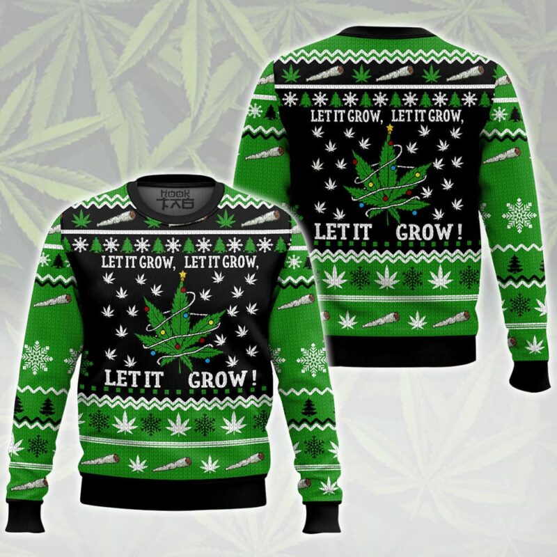 Let's it Grow 420 Christmas Ugly Sweater