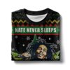 Bob Marley 420 “Hate never sleeps so neither can love” Ugly Sweater