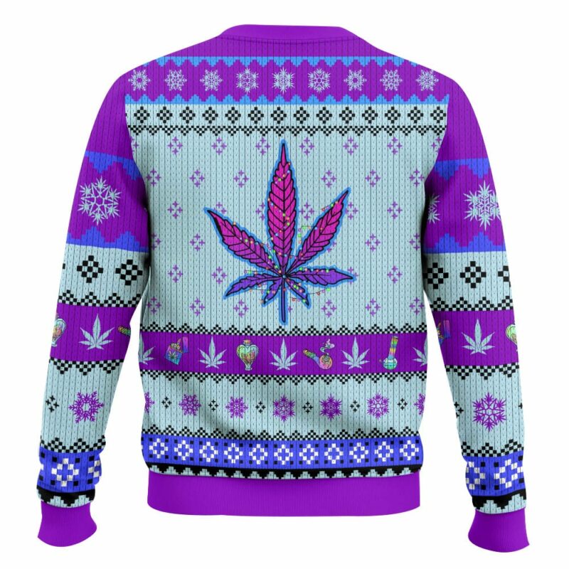 The Lit Tree Weed Christmas Ugly Sweater