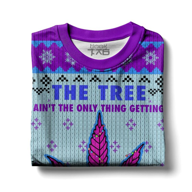 The Lit Tree Weed Christmas Ugly Sweater