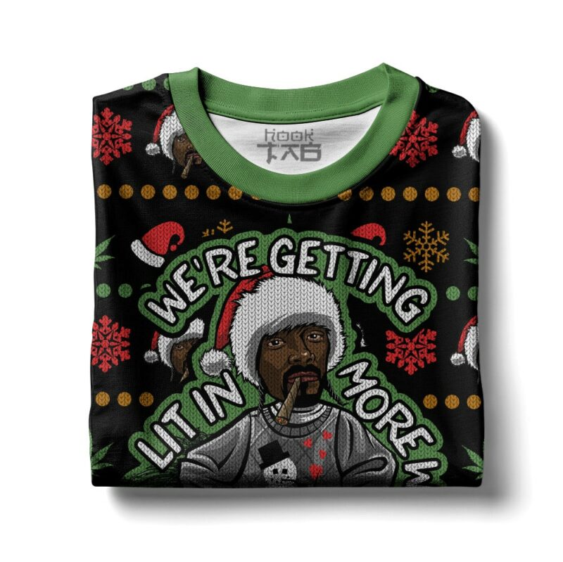 Snoop Dogg "This holiday season, we’re getting lit in more ways than one" Christmas 420 Ugly Sweater