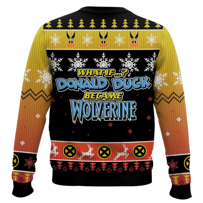 What if, Donal Duck Became Wolverine Ugly Sweater