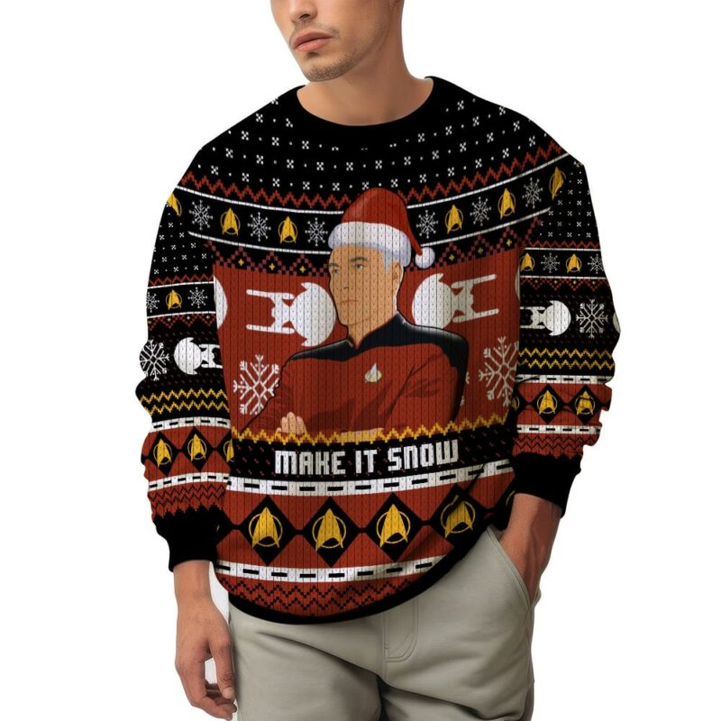 Captain Picard "Give me some Snow" Christmas Ugly Sweater