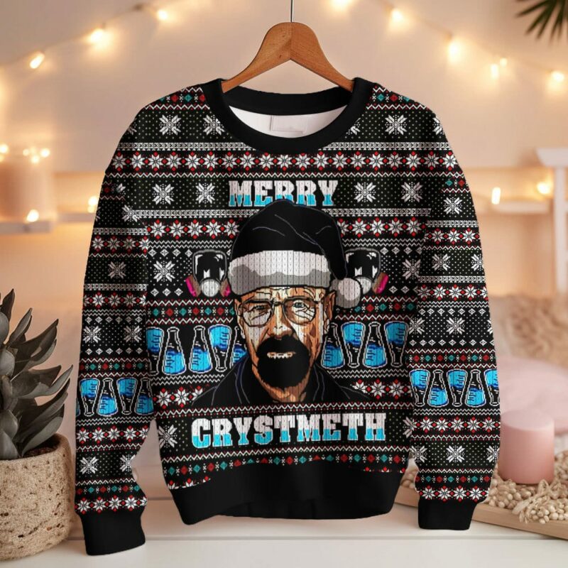 Breaking Bad Walter White "Merry Crystmeth" Ugly Christmas Sweater