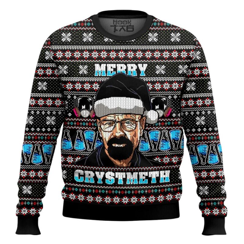 Breaking Bad Walter White "Merry Crystmeth" Ugly Christmas Sweater