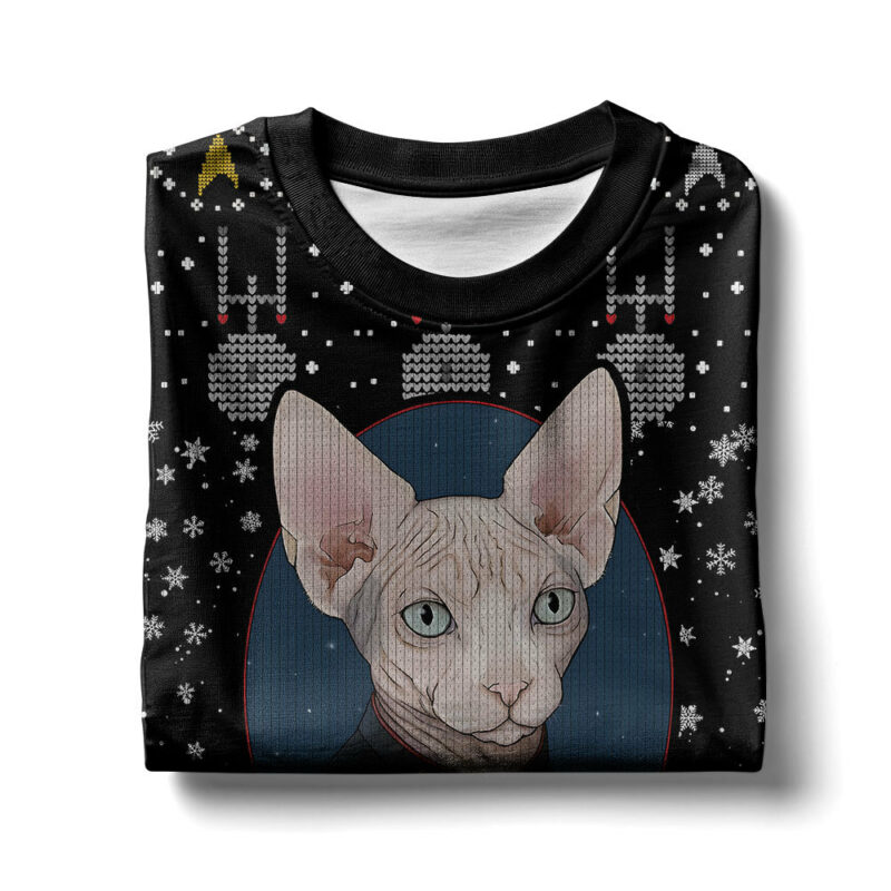 ST the Cat "Make it Meow" Christmas Ugly Sweater