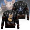 Star Strek the Cat "Make it Meow" Christmas Ugly Sweater