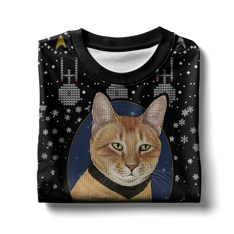 ST the Cat "Make it Meow" Christmas Ugly Sweater