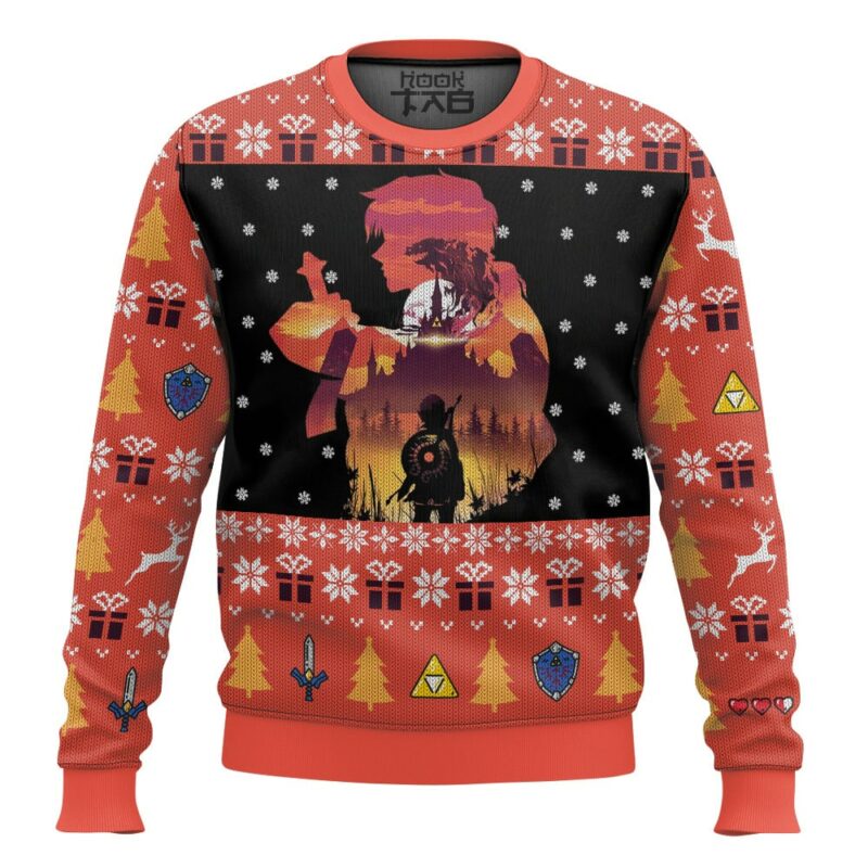 Link the Legend of Zelda Hero Sunset Ugly Sweater