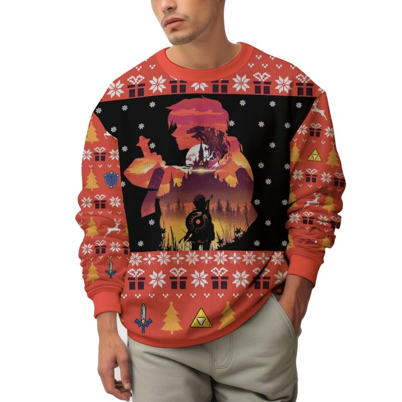 Link the Legend of Zelda Hero Sunset Ugly Sweater