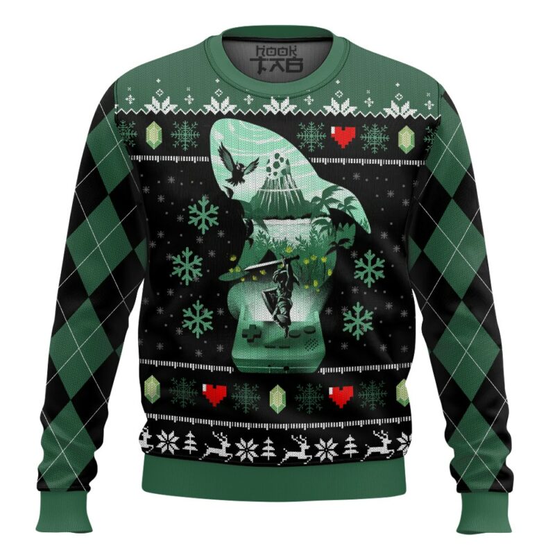 Link the Legend of Zelda Awakens Hero Ugly Sweater