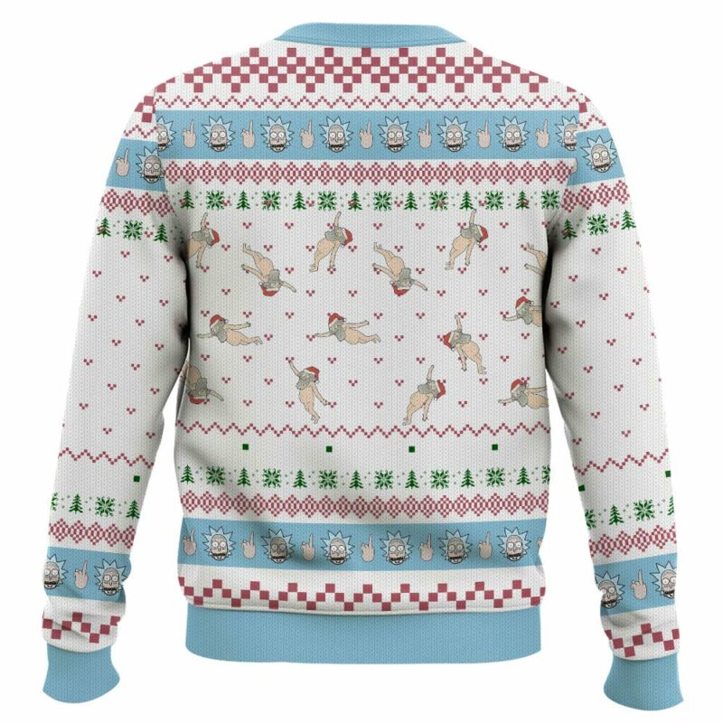 Rick and Morty in Mushroom Tripping Ugly Sweater