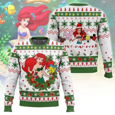 Ariel The little mermaid Disney Princess Christmas Ugly Sweater